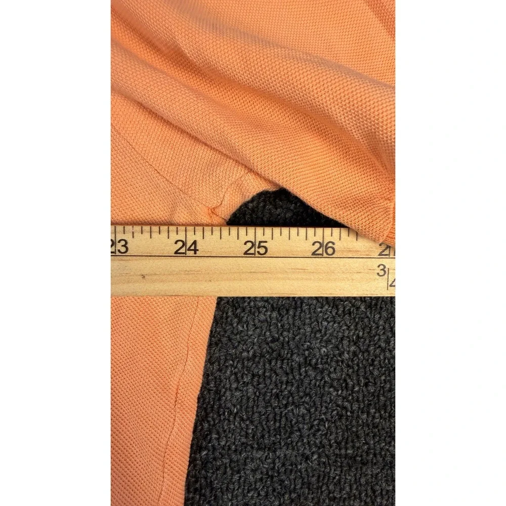 Polo Ralph Lauren Mens XL Orange Pique Cotton Short Sleeve Polo Shirt Turquoise